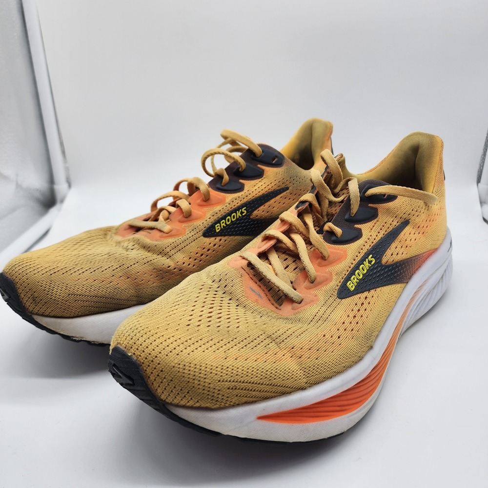 Brooks Ghost 17 Mens Running Shoes Yellow Orange 1104421D865 Size 12 DNA LOFT